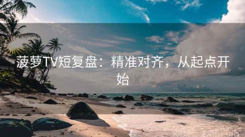 菠萝TV短复盘：精准对齐，从起点开始
