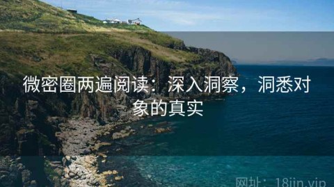 微密圈两遍阅读：深入洞察，洞悉对象的真实