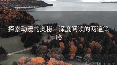 探索动漫的奥秘：深度阅读的两遍策略