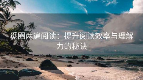 觅圈两遍阅读：提升阅读效率与理解力的秘诀