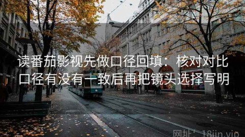 读番茄影视先做口径回填：核对对比口径有没有一致后再把镜头选择写明