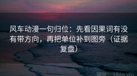 风车动漫一句归位：先看因果词有没有带方向，再把单位补到图旁（证据复盘）