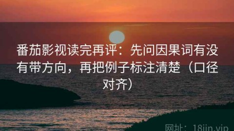 番茄影视读完再评：先问因果词有没有带方向，再把例子标注清楚（口径对齐）