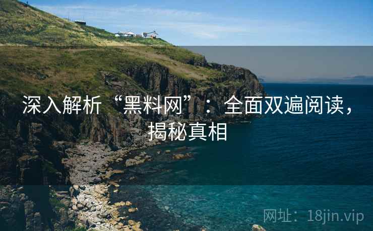 深入解析“黑料网”：全面双遍阅读，揭秘真相