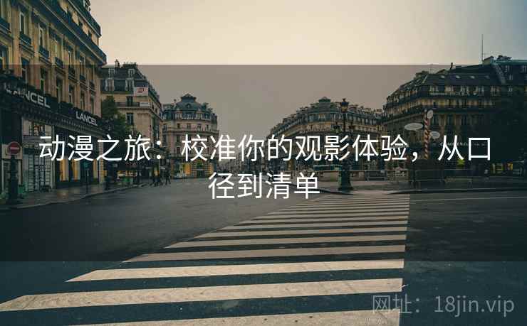 动漫之旅：校准你的观影体验，从口径到清单