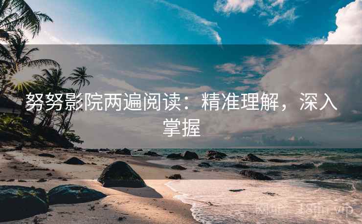 努努影院两遍阅读：精准理解，深入掌握